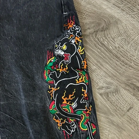 Embroidered Black Jeans Ambush 100% cotton - Picture 3 of 7